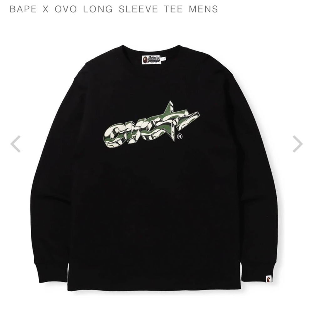 BAPE®️/OVO®️ STAR LONG-SLEEVE T-SHIRT BLACK